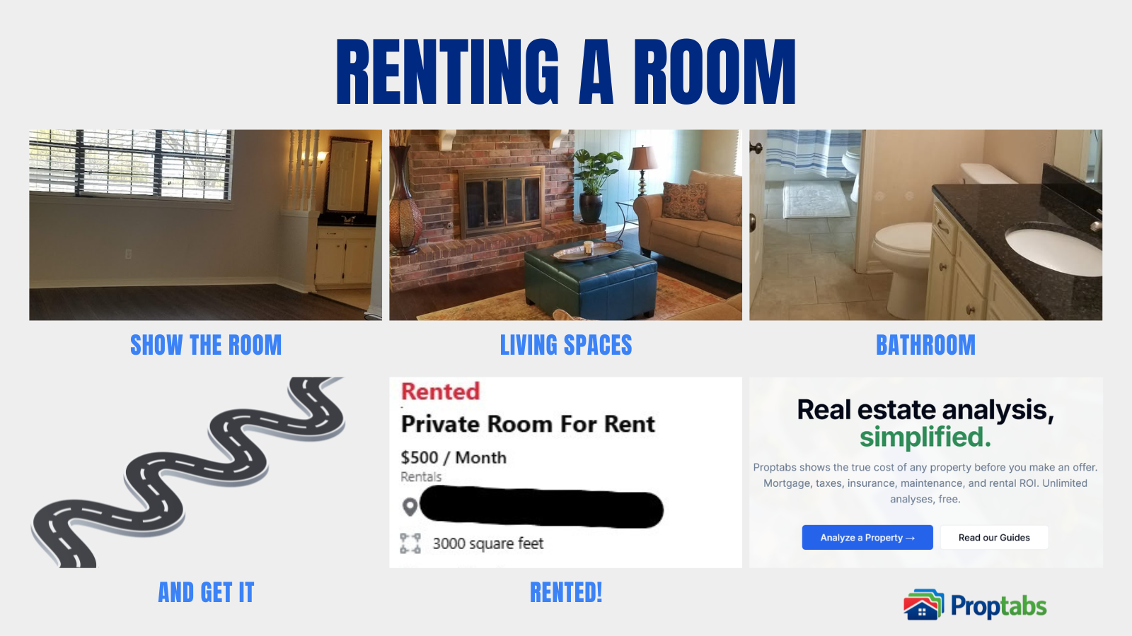 Step-by-step visual guide to renting out a room in a house hack property